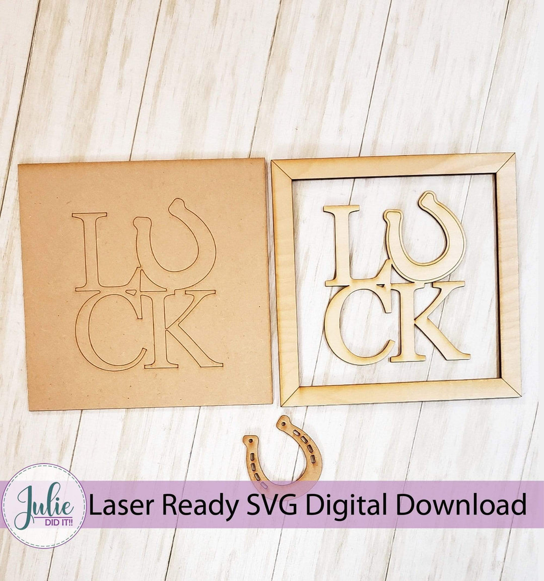Julie Did It Studios Shiplap Shelf Sitter Luck Table Sign