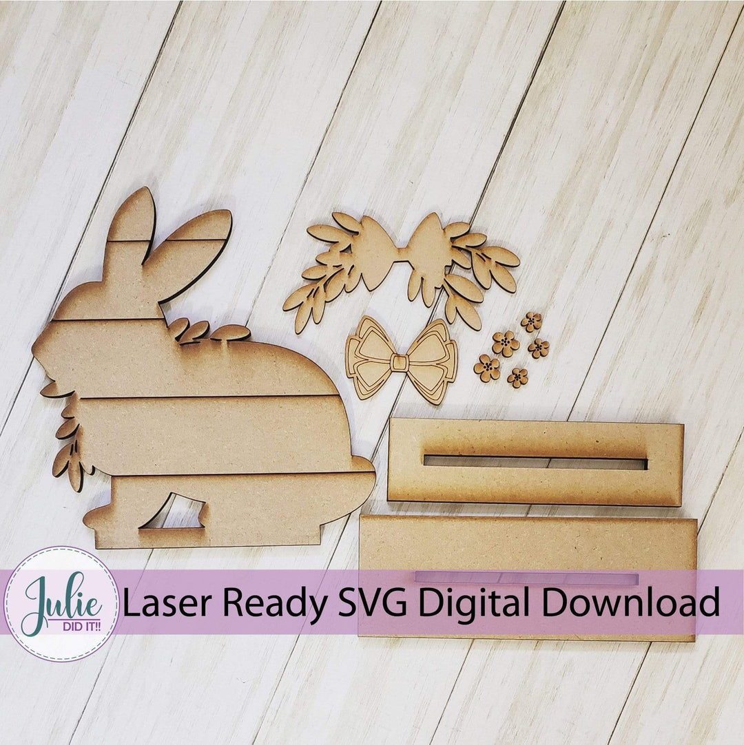 Julie Did It Studios Shiplap Shelf Sitter Rabbit Shiplap Shelf Sitter Bundle (2 Files)