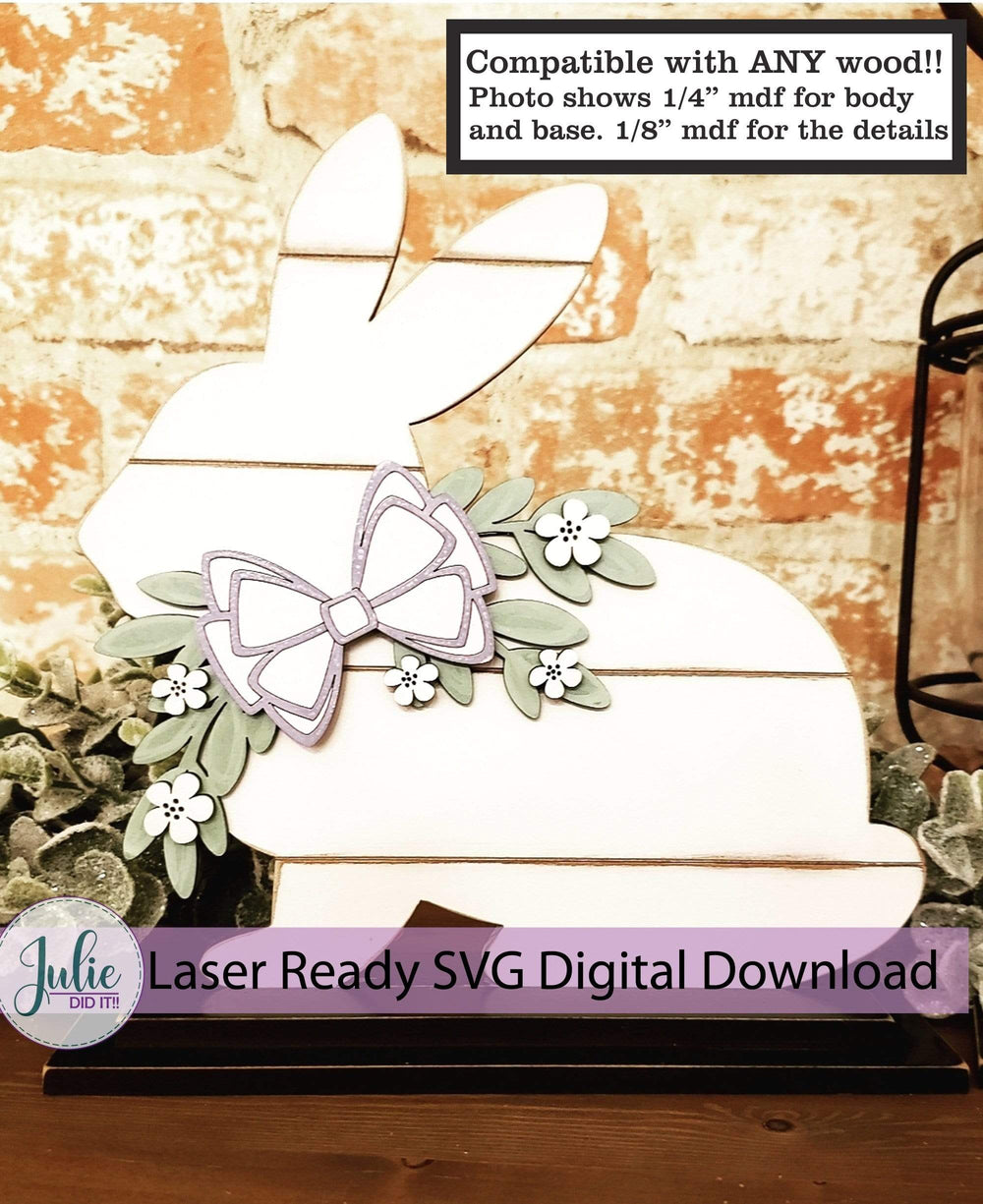 Julie Did It Studios Shiplap Shelf Sitter Rabbit Shiplap Shelf Sitter Bundle (2 Files)