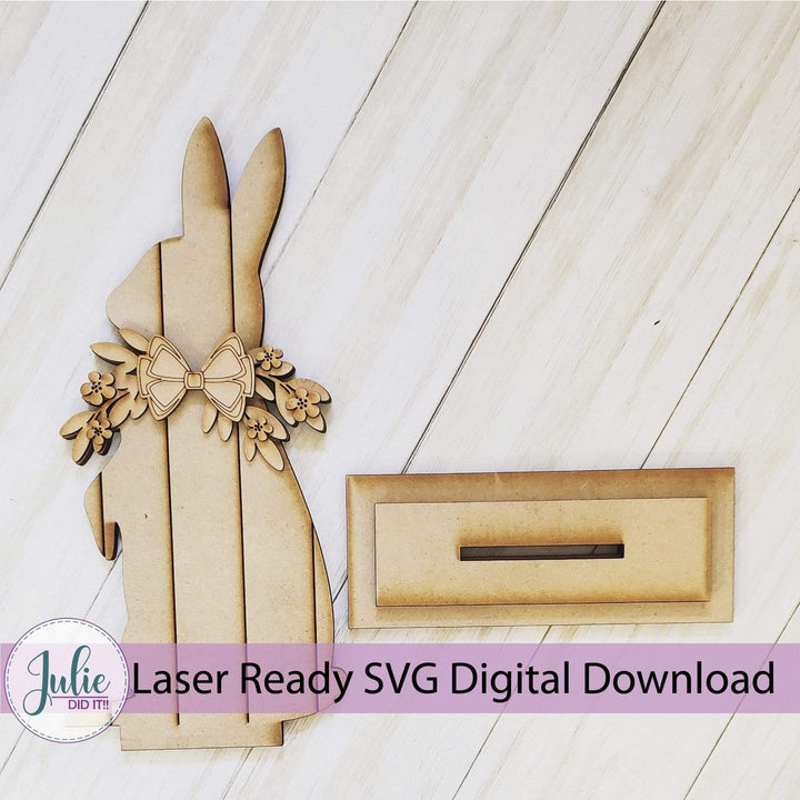 Julie Did It Studios Shiplap Shelf Sitter Rabbit Standing Shiplap Shelf Sitter