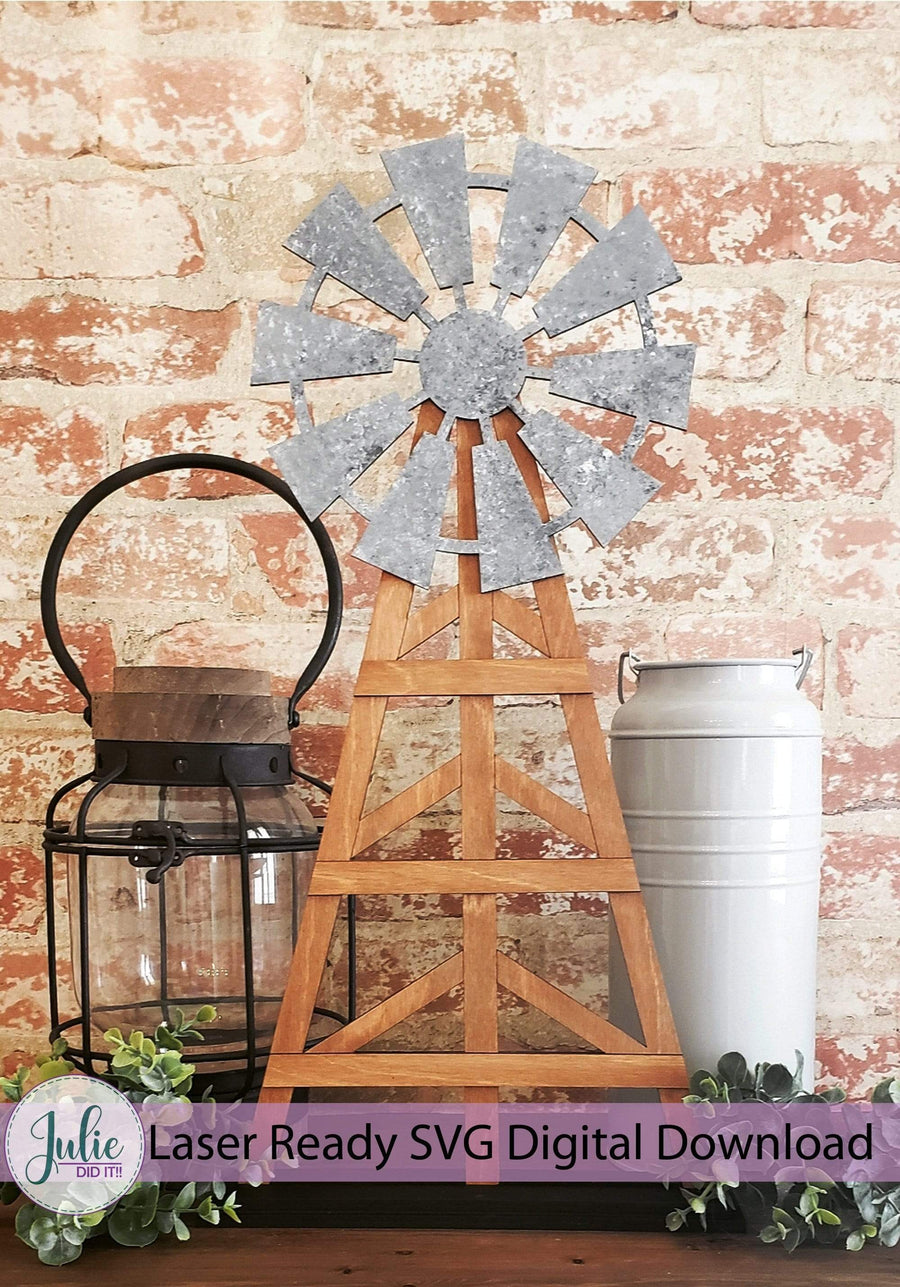 Julie Did It Studios Shiplap Shelf Sitter Rustic Jumbo Windmill Shelf Sitter