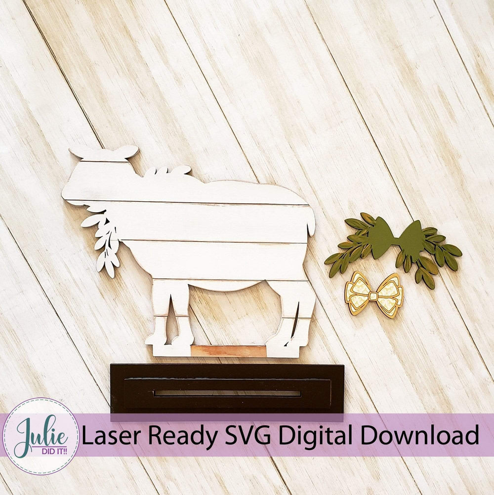 Julie Did It Studios Shiplap Shelf Sitter Sheep Shiplap Shelf Sitter
