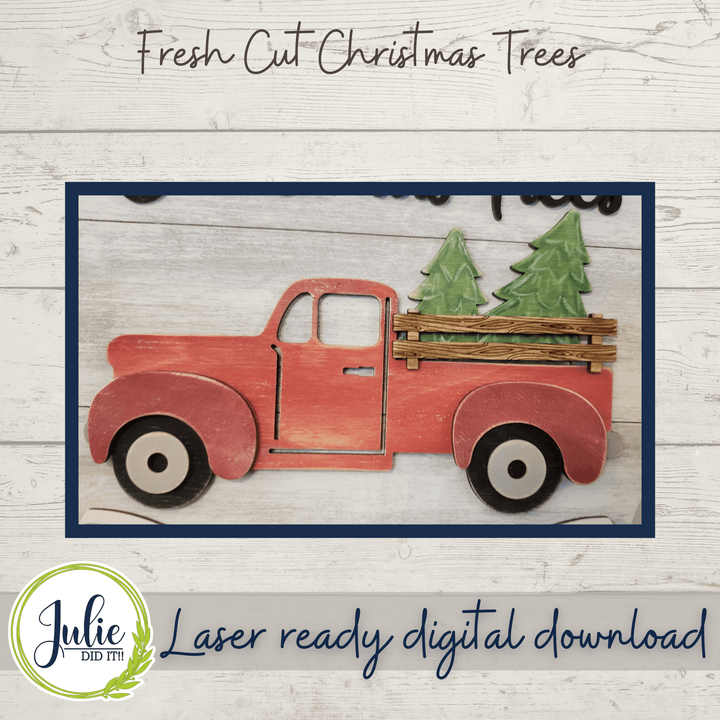 Julie Did It Studios Sign 11.75" Fresh Cut Trees Sign