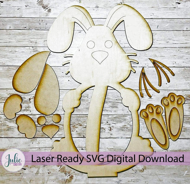 Julie Did It Studios Sign Monogram Bunny Shelf Sitter