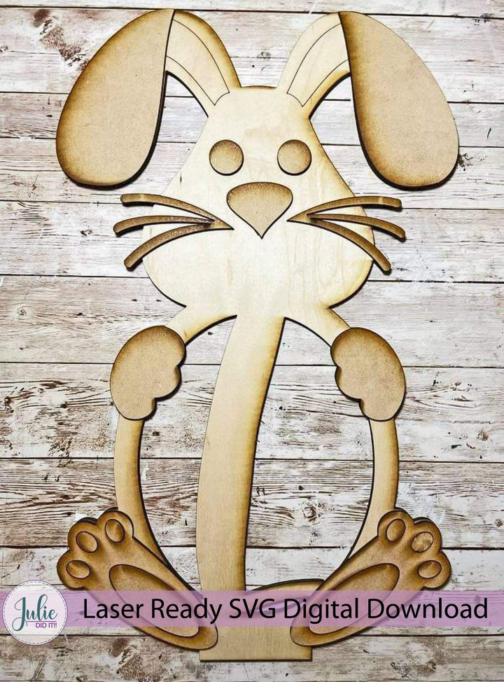 Julie Did It Studios Sign Monogram Bunny Shelf Sitter