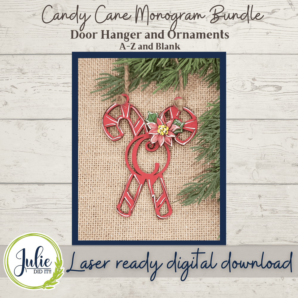 Julie Did It Studios Sign Monogram Candy Cane Bundle