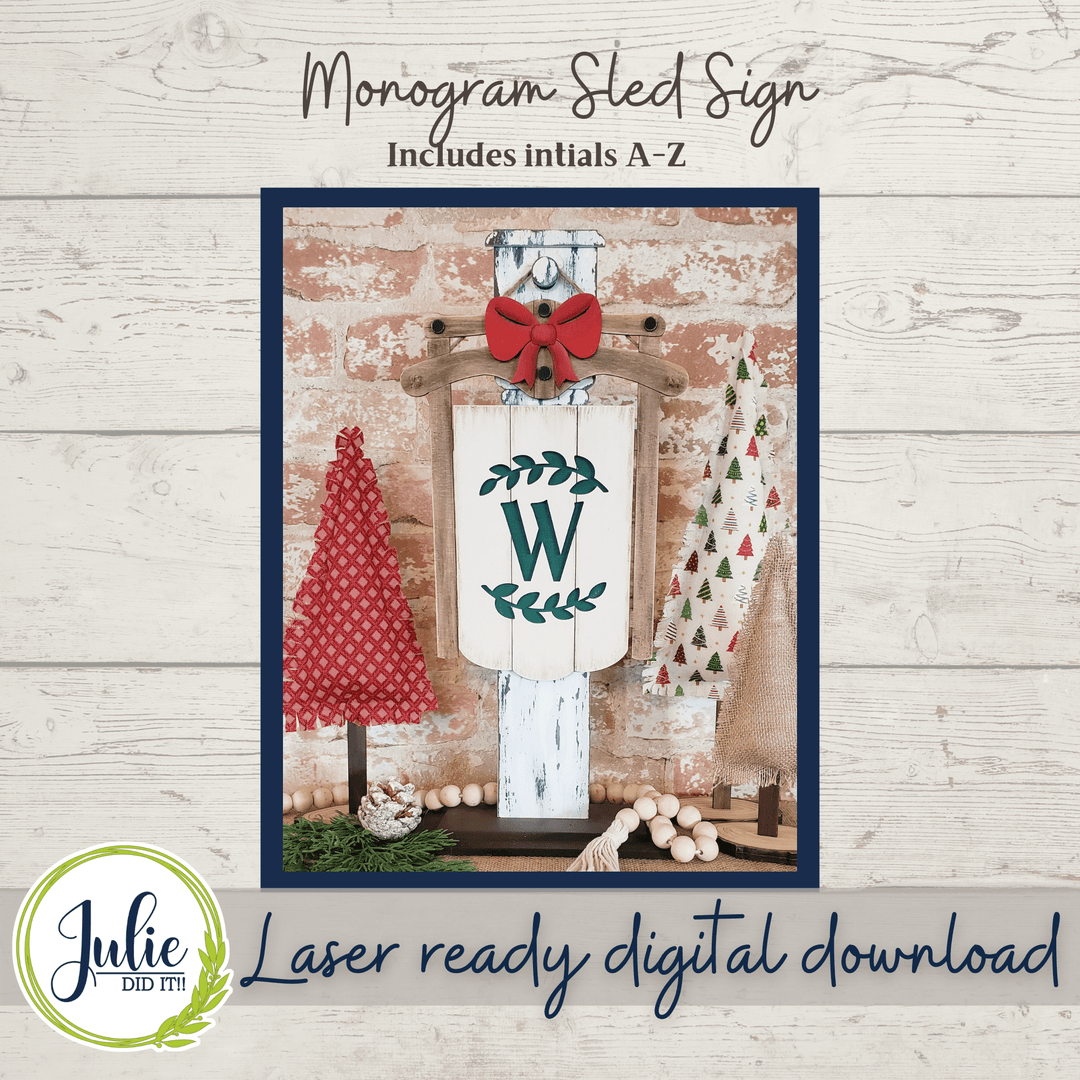 Julie Did It Studios Sign Monogram Sled Bundle