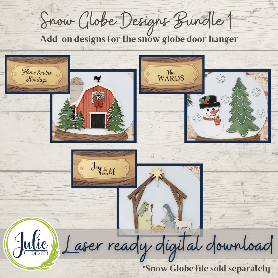 Julie Did It Studios Sign Snow Globe Add-on Bundle 1
