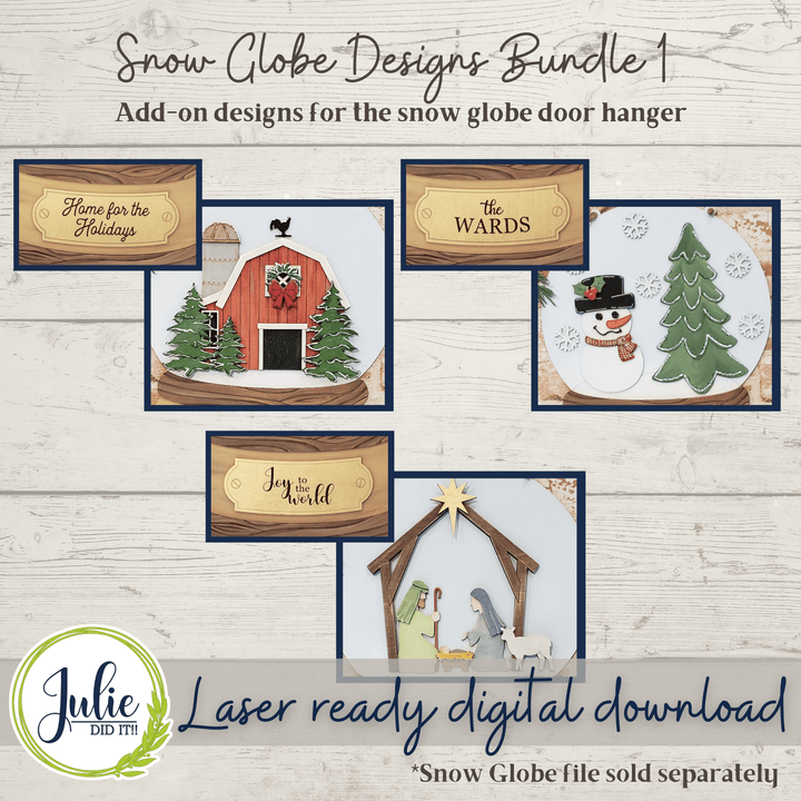 Julie Did It Studios Sign Snow Globe Add-on Bundle 1