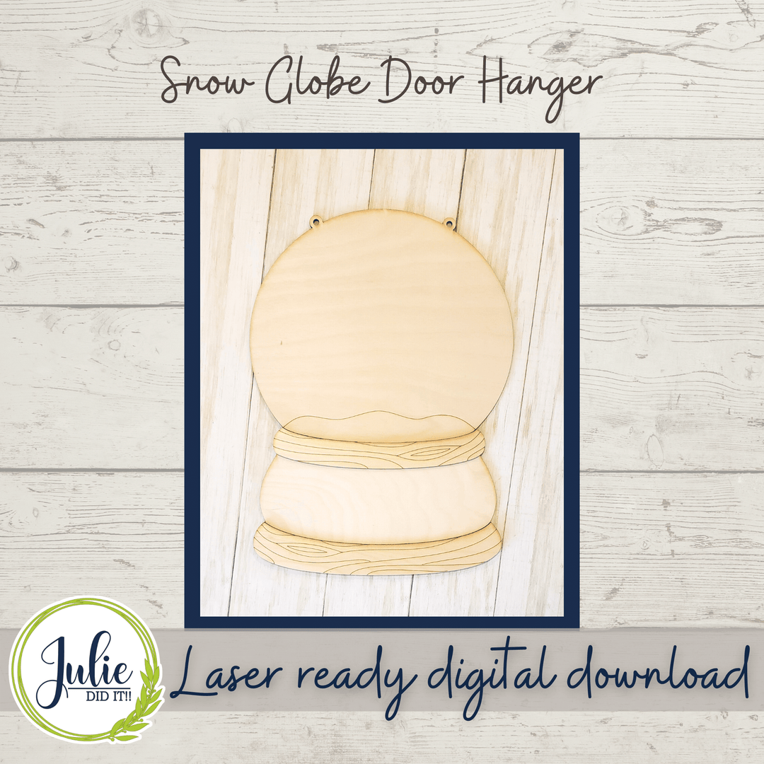 Julie Did It Studios Sign Snow Globe Door Hanger