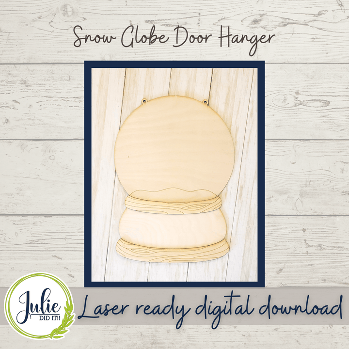 Julie Did It Studios Sign Snow Globe Door Hanger