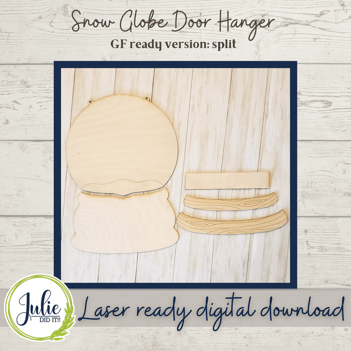 Julie Did It Studios Sign Snow Globe Door Hanger