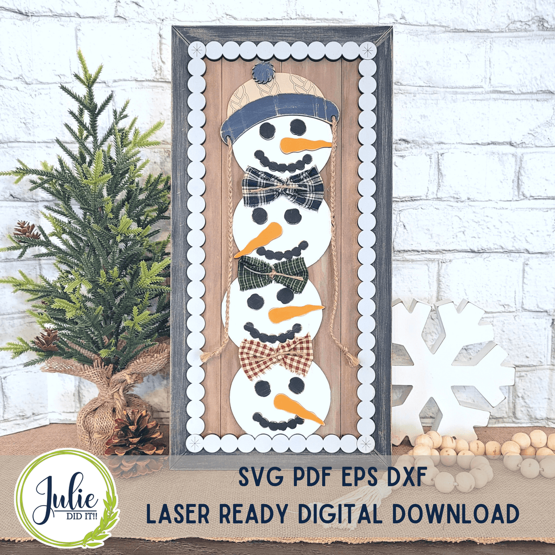 Julie Did It Studios Snowman Stacker - December 2022 Design Studio