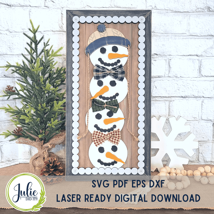 Julie Did It Studios Snowman Stacker - December 2022 Design Studio