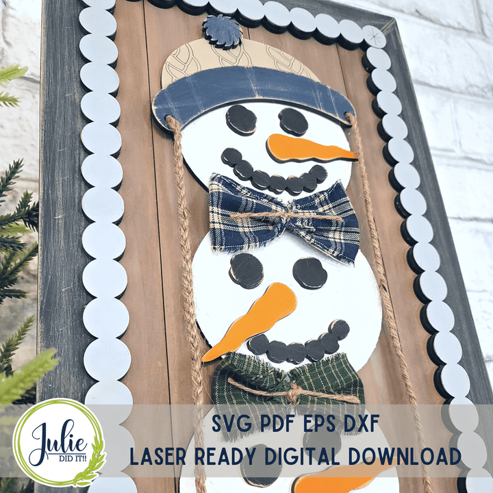 Julie Did It Studios Snowman Stacker - December 2022 Design Studio