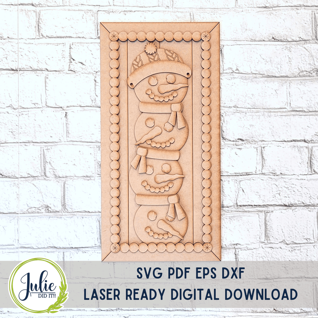 Julie Did It Studios Snowman Stacker - December 2022 Design Studio