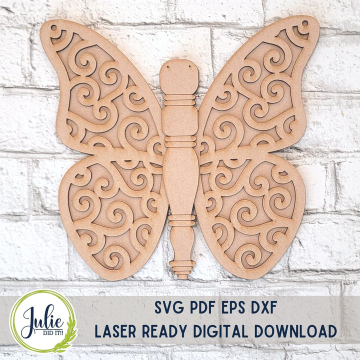 Julie Did It Studios Spindle Butterfly Hanger - March 2023 Design Studio