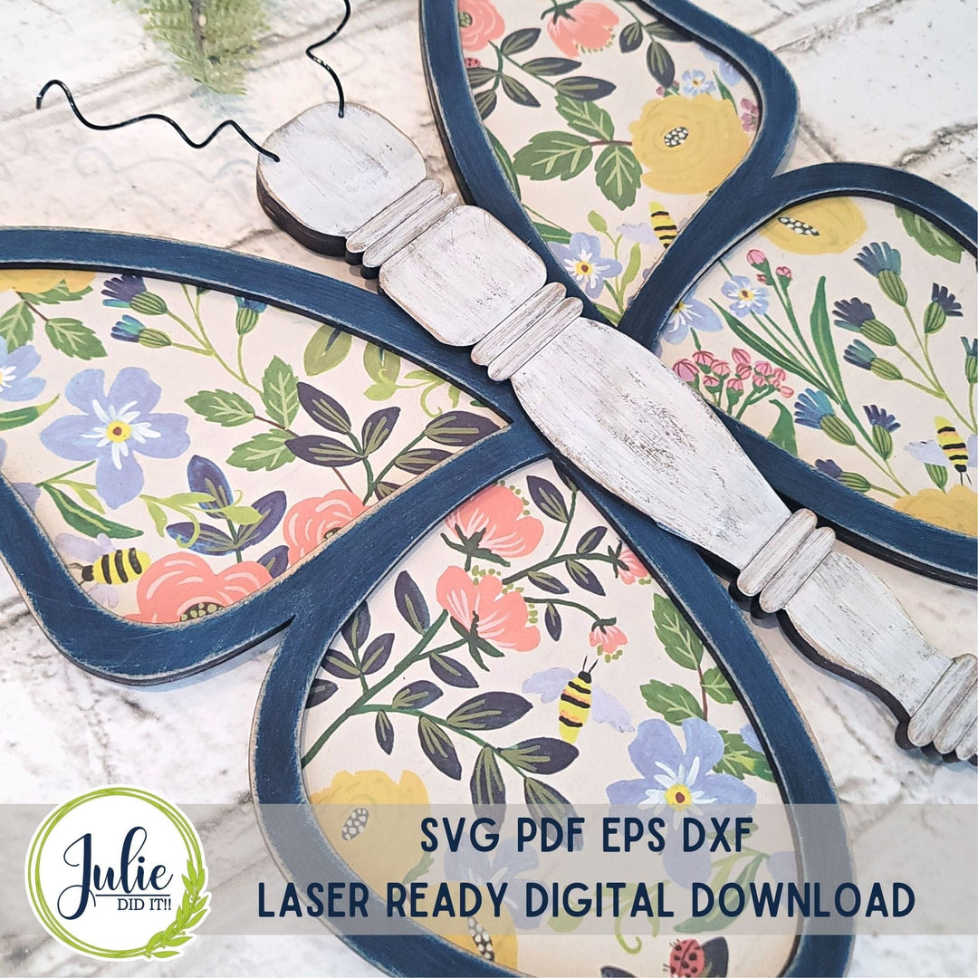 Julie Did It Studios Spindle Butterfly Hanger - March 2023 Design Studio