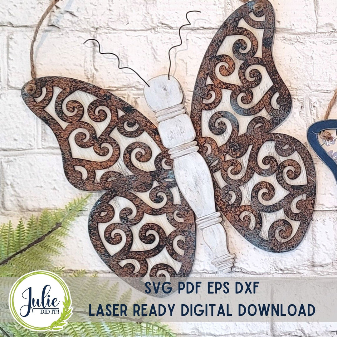 Julie Did It Studios Spindle Butterfly Hanger - March 2023 Design Studio