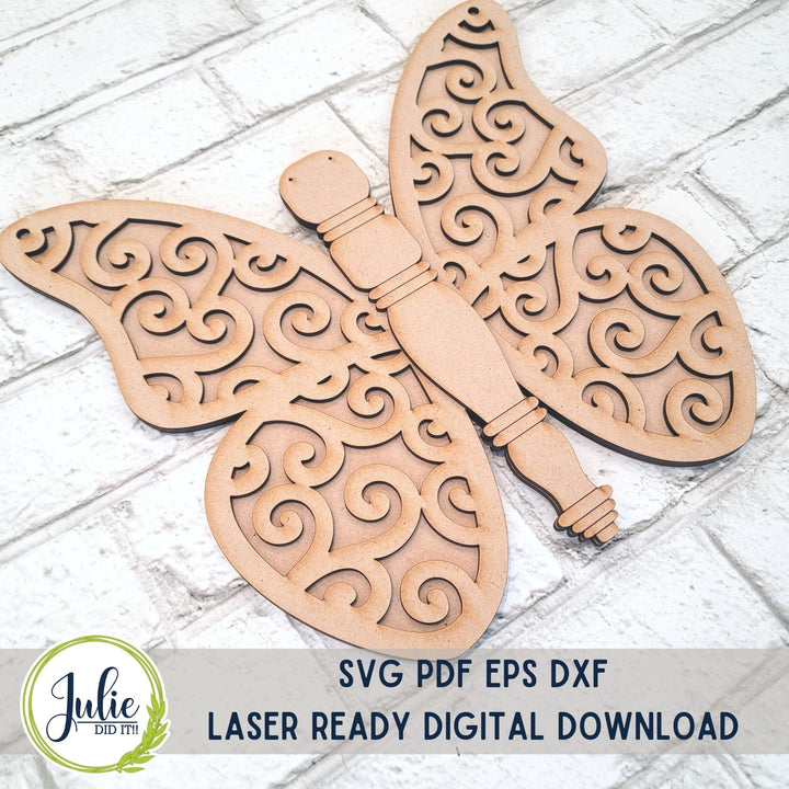 Julie Did It Studios Spindle Butterfly Hanger - March 2023 Design Studio