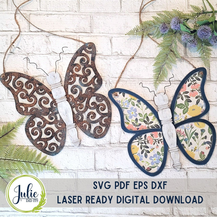 Julie Did It Studios Spindle Butterfly Hanger - March 2023 Design Studio