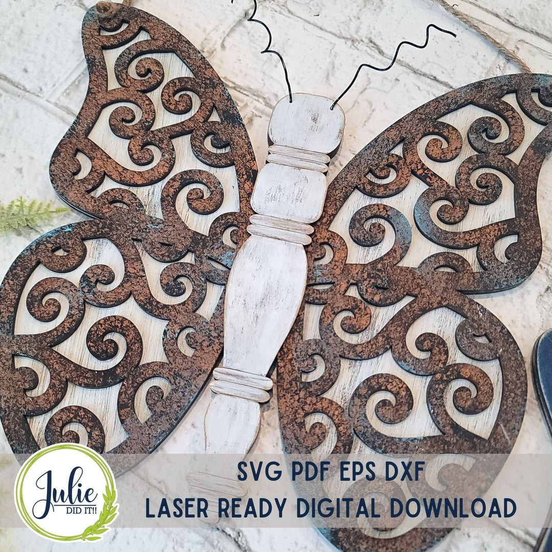 Julie Did It Studios Spindle Butterfly Hanger - March 2023 Design Studio