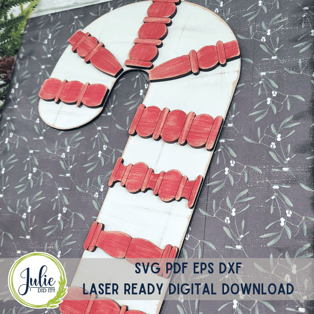 Julie Did It Studios Spindle Candy Cane