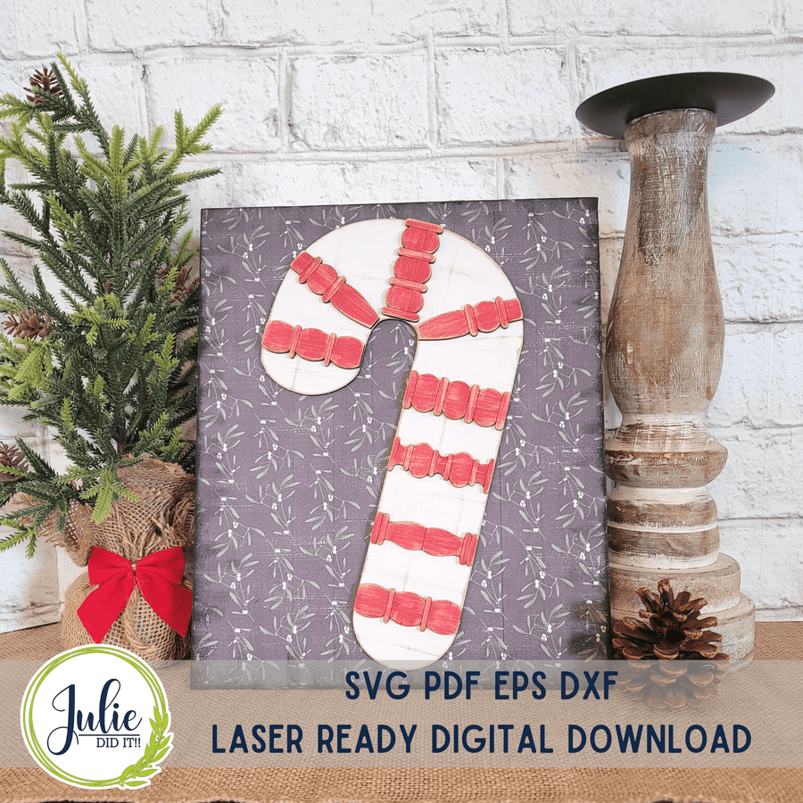 Julie Did It Studios Spindle Candy Cane