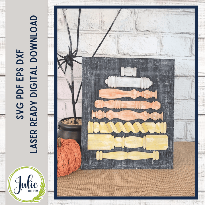 Julie Did It Studios Spindle Candy Corn