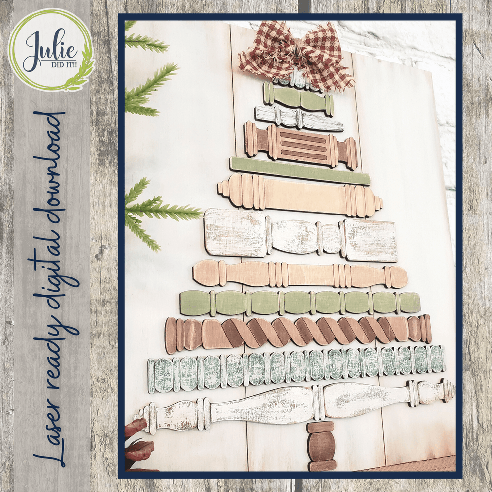 Julie Did It Studios Spindle Christmas Tree