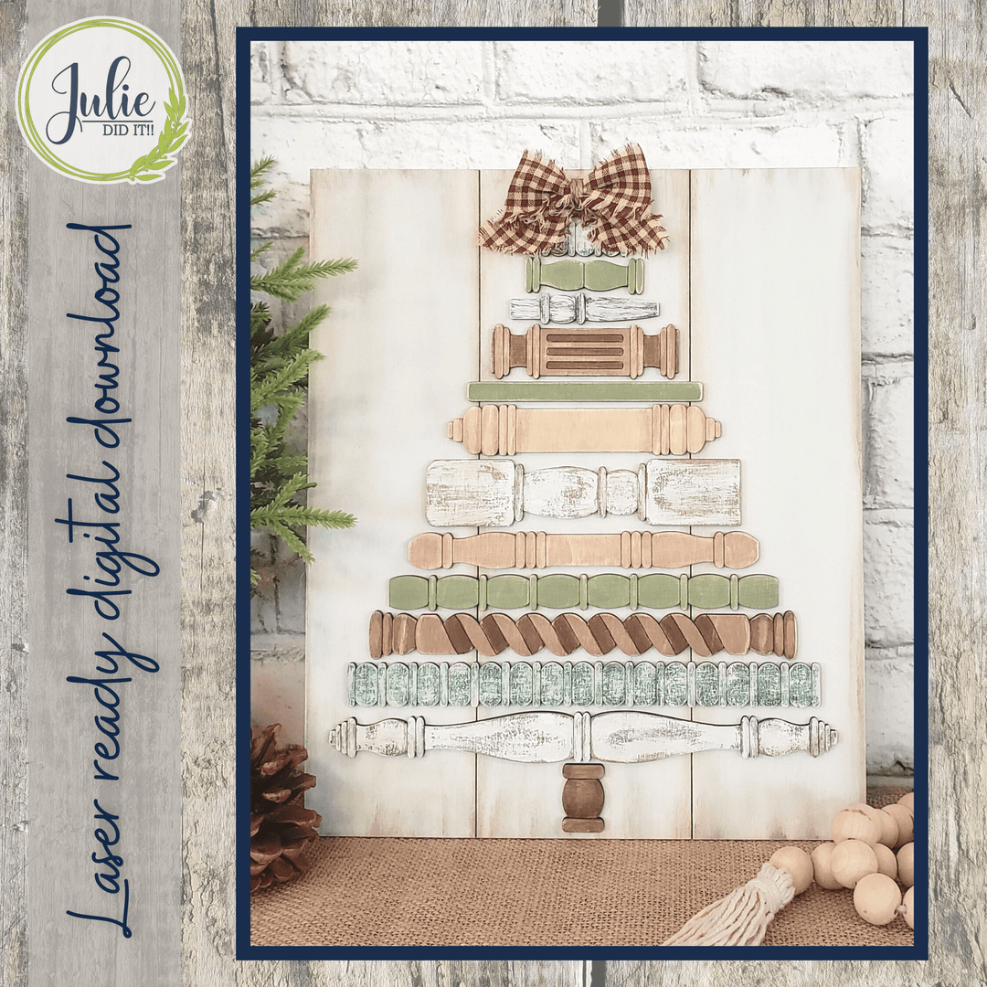 Julie Did It Studios Spindle Christmas Tree