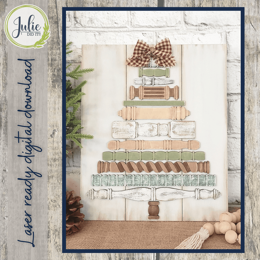 Julie Did It Studios Spindle Christmas Tree
