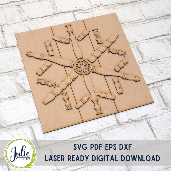 Julie Did It Studios Spindle Snowflake