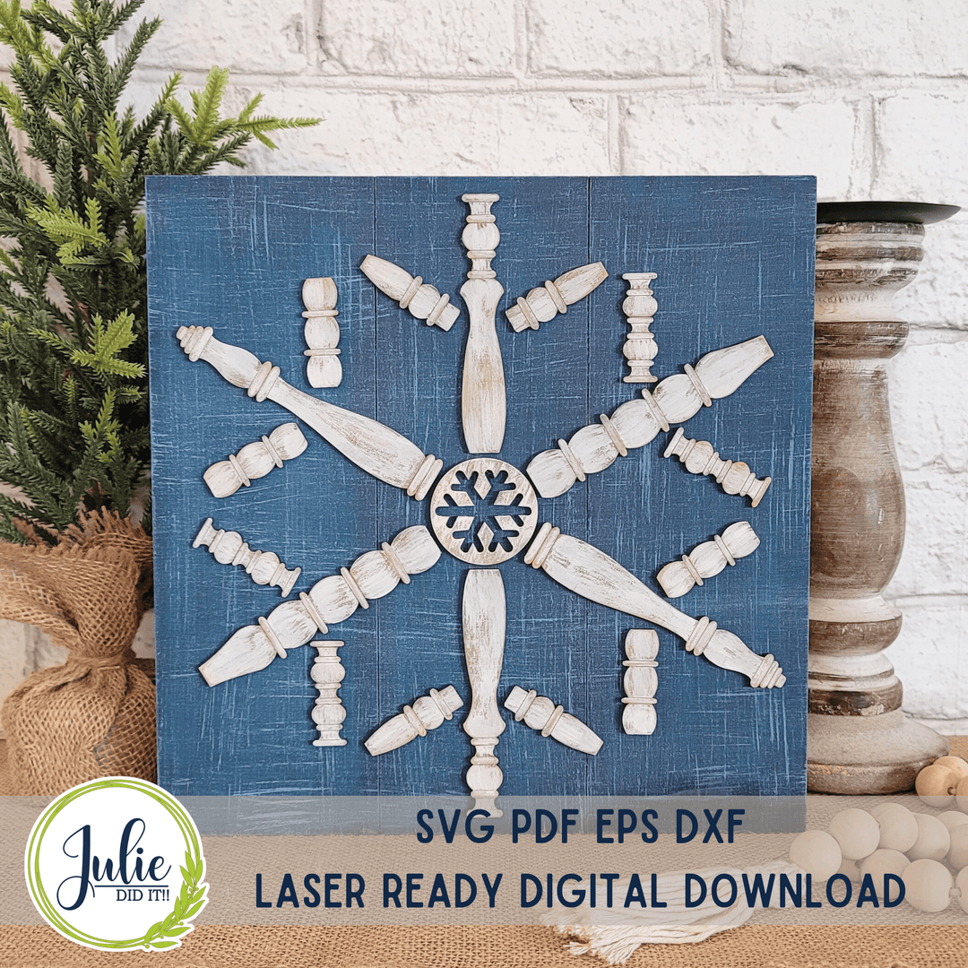 Julie Did It Studios Spindle Snowflake