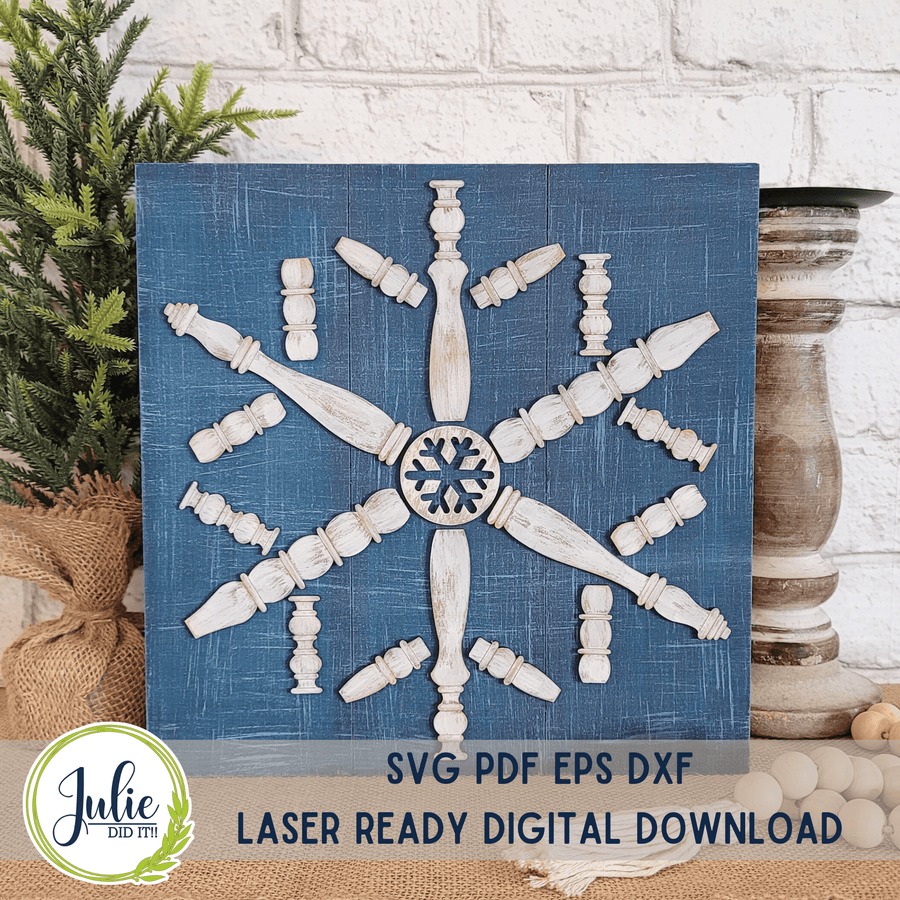 Julie Did It Studios Spindle Snowflake