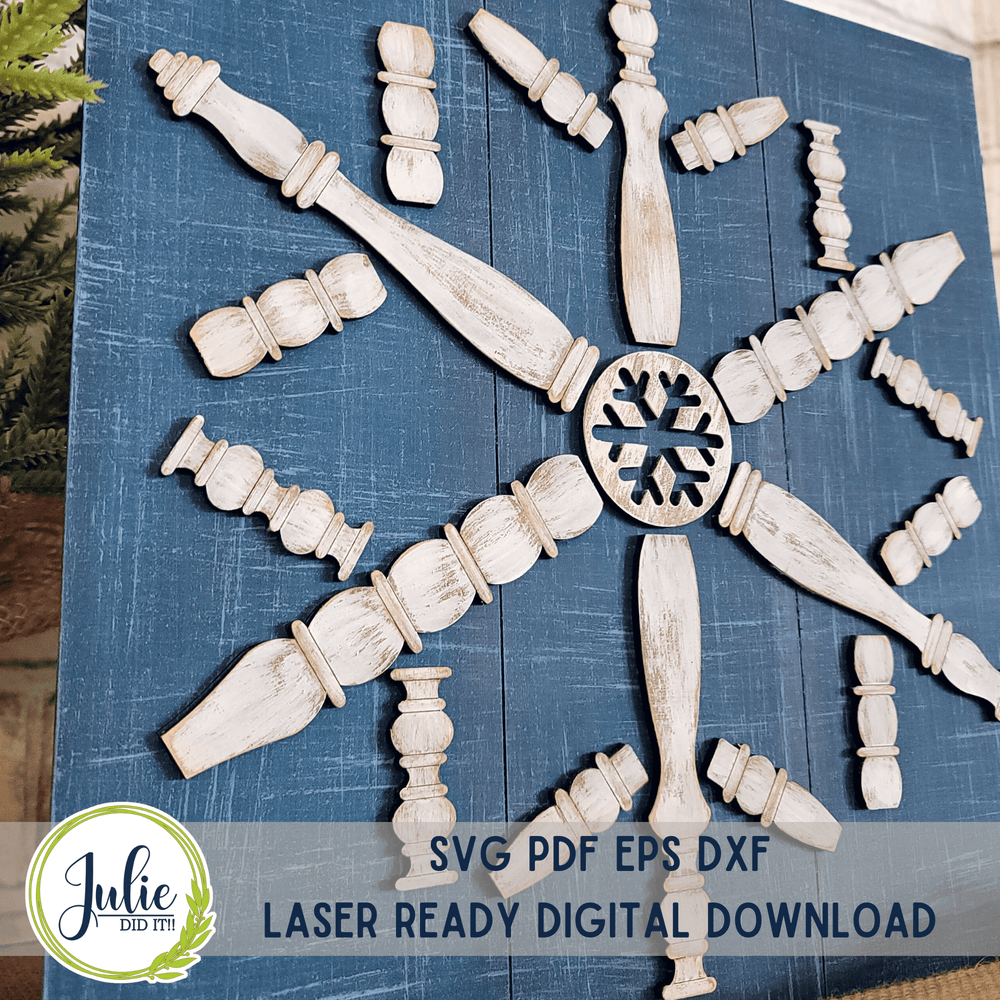 Julie Did It Studios Spindle Snowflake