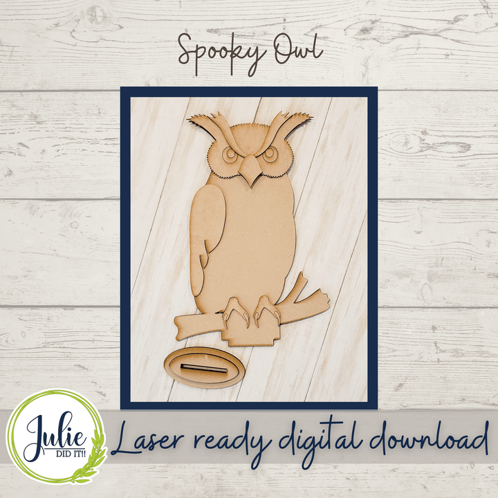 Julie Did It Studios Spooky Owl Shelf Sitter