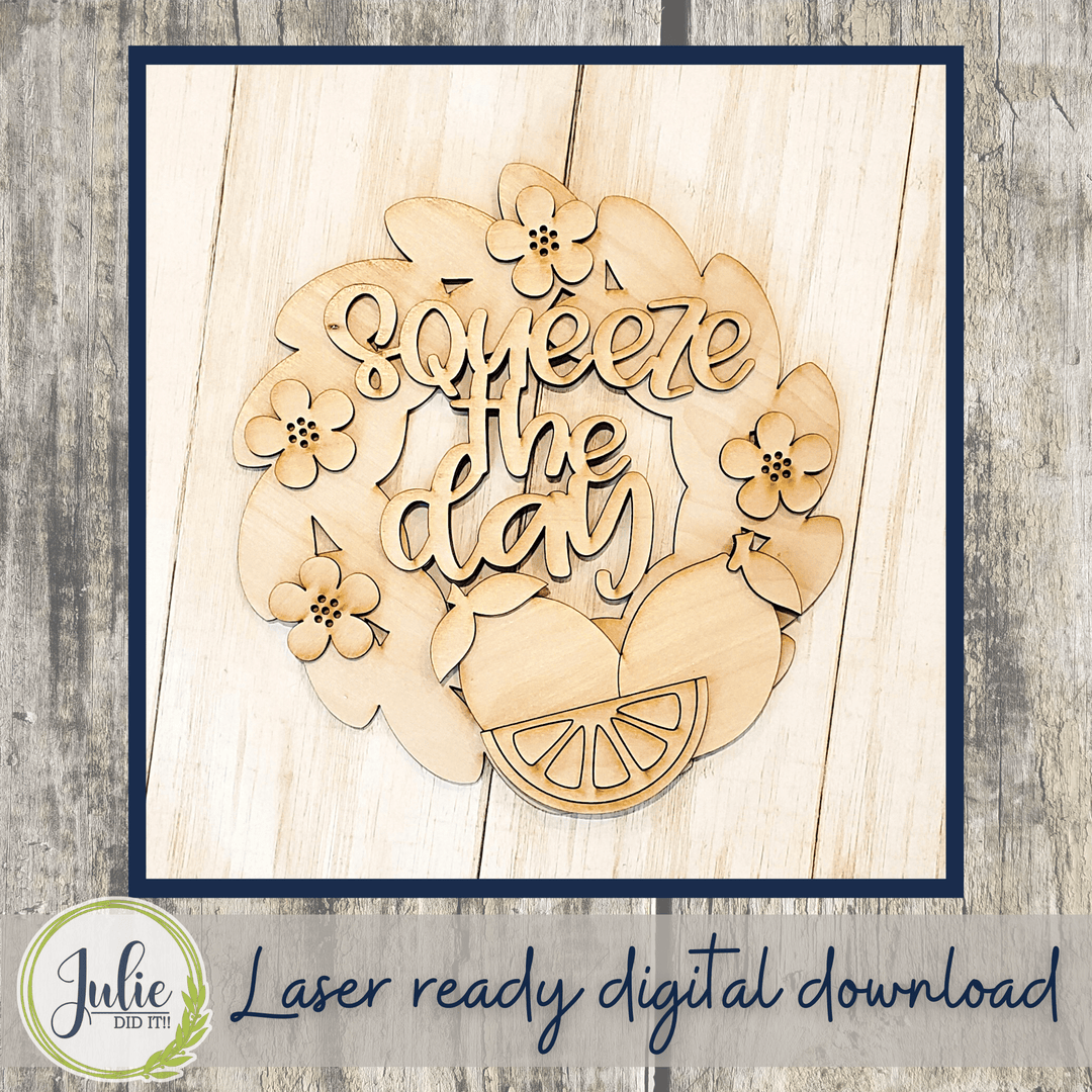Julie Did It Studios Squeeze the Day Lemon Wreath - May 2022 Design Subscription