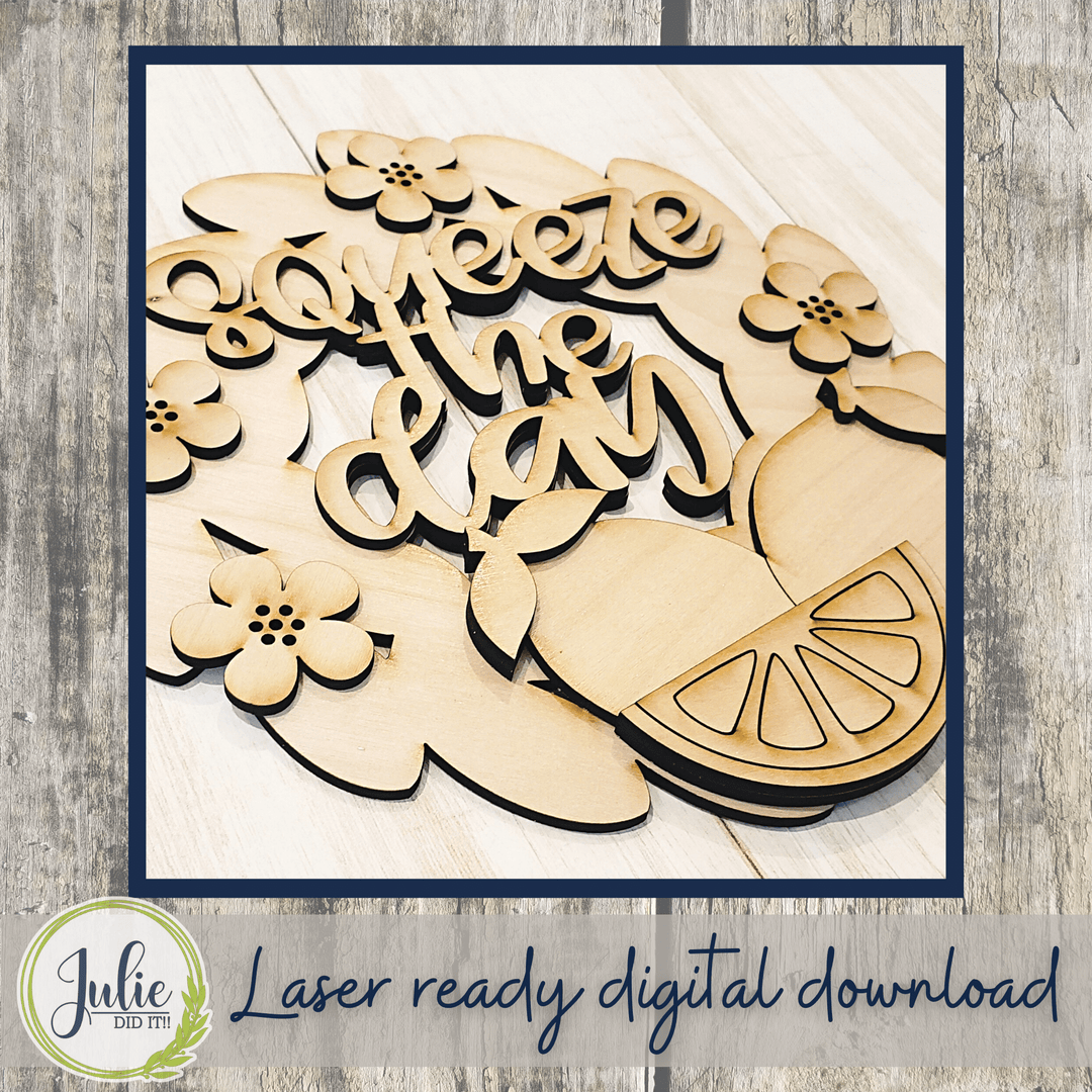 Julie Did It Studios Squeeze the Day Lemon Wreath - May 2022 Design Subscription