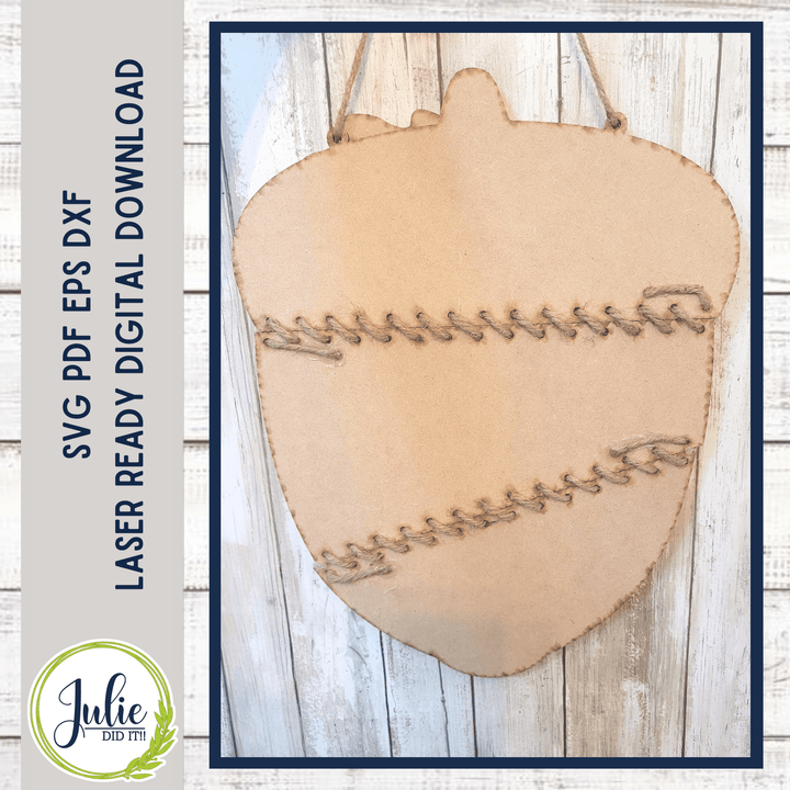 Julie Did It Studios Stitched Acorn Door Hanger