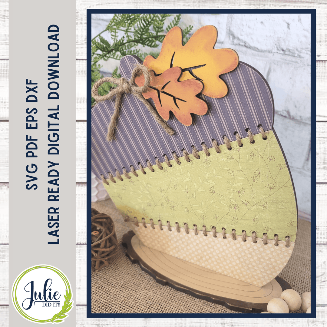 Julie Did It Studios Stitched Acorn Shelf Sitter