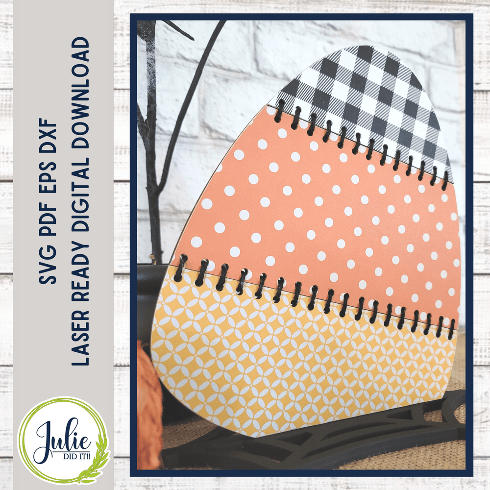 Julie Did It Studios Stitched Candy Corn Shelf Sitter