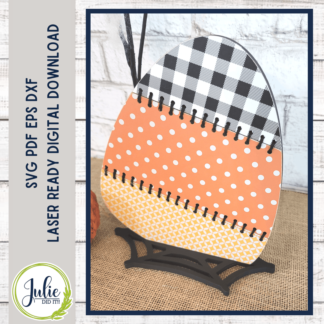 Julie Did It Studios Stitched Candy Corn Shelf Sitter