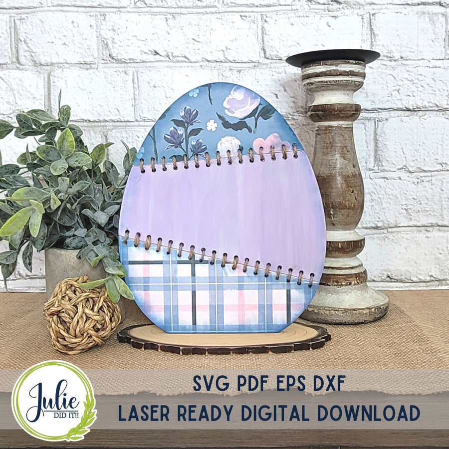 Julie Did It Studios Stitched Easter Egg Shelf Sitter