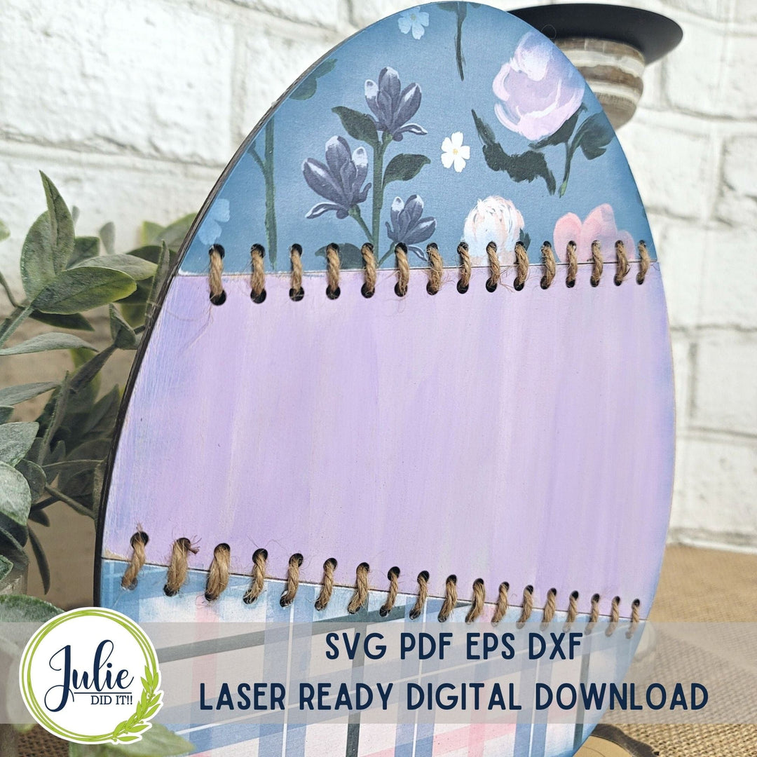 Julie Did It Studios Stitched Easter Egg Shelf Sitter