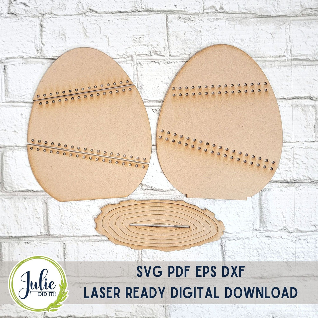 Julie Did It Studios Stitched Easter Egg Shelf Sitter