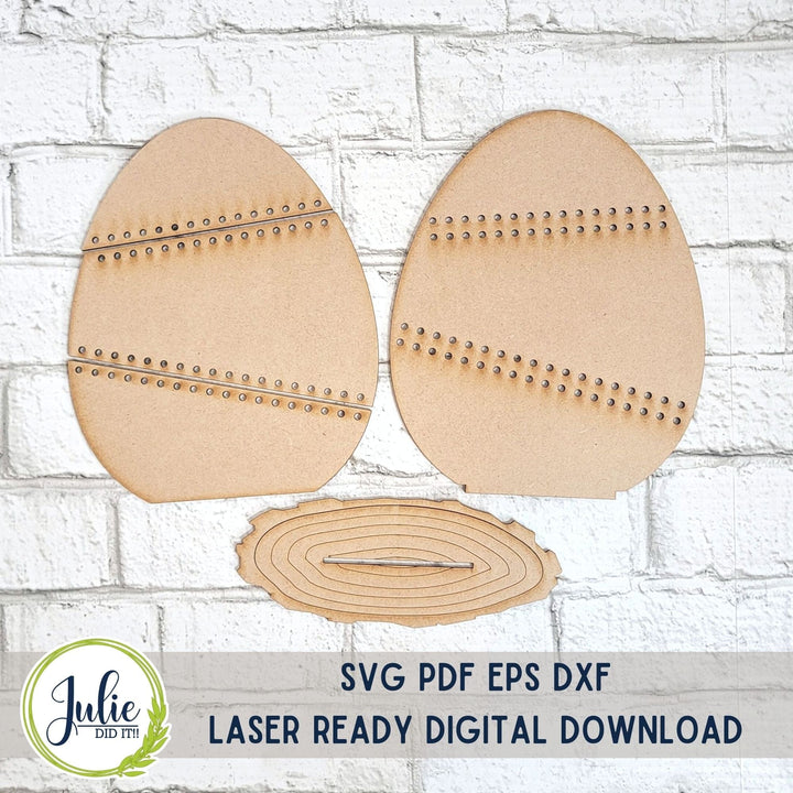 Julie Did It Studios Stitched Easter Egg Shelf Sitter