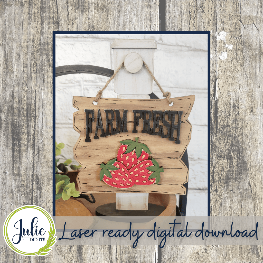 Julie Did It Studios Strawberry Tiered Tray - May 2022 Design Subscription