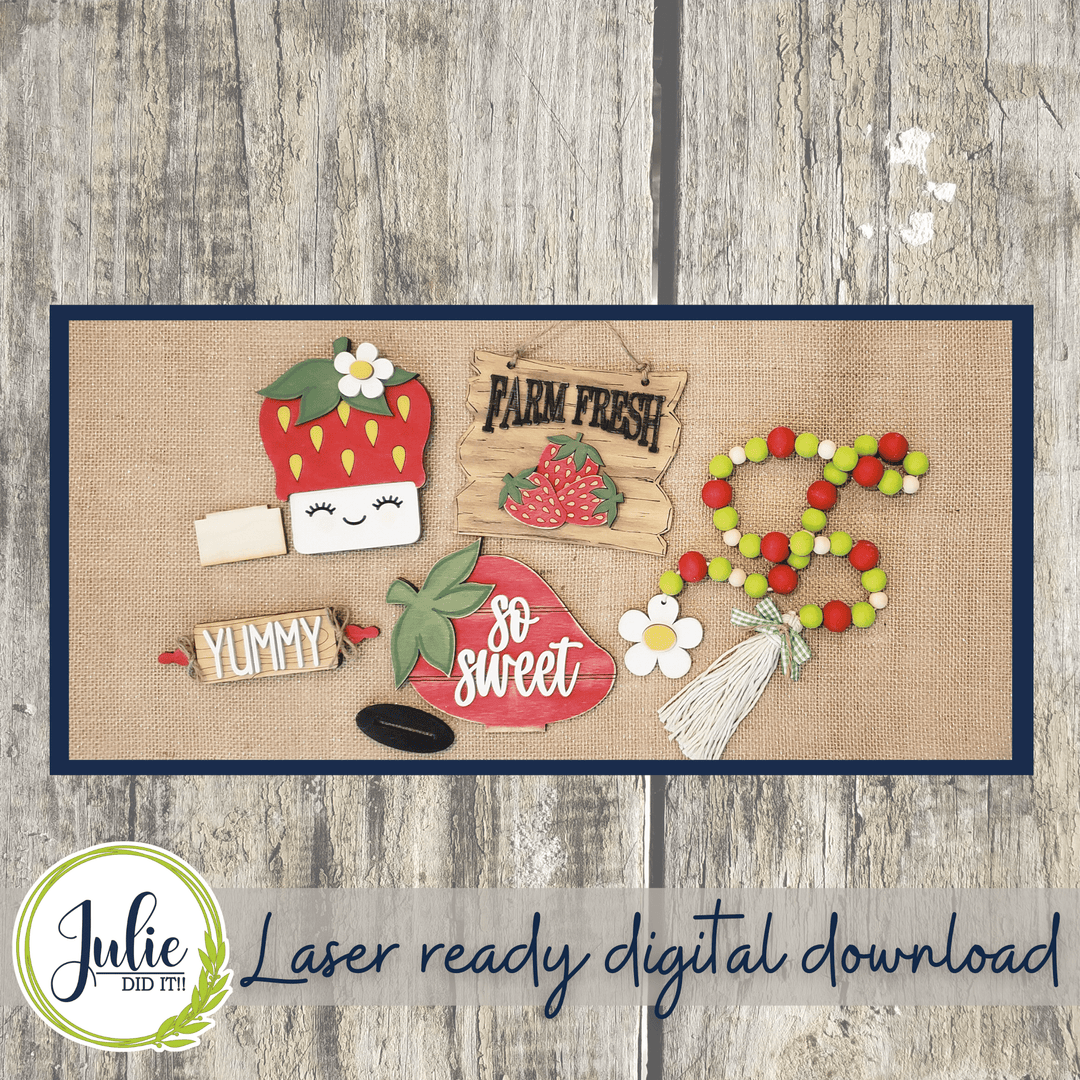 Julie Did It Studios Strawberry Tiered Tray - May 2022 Design Subscription