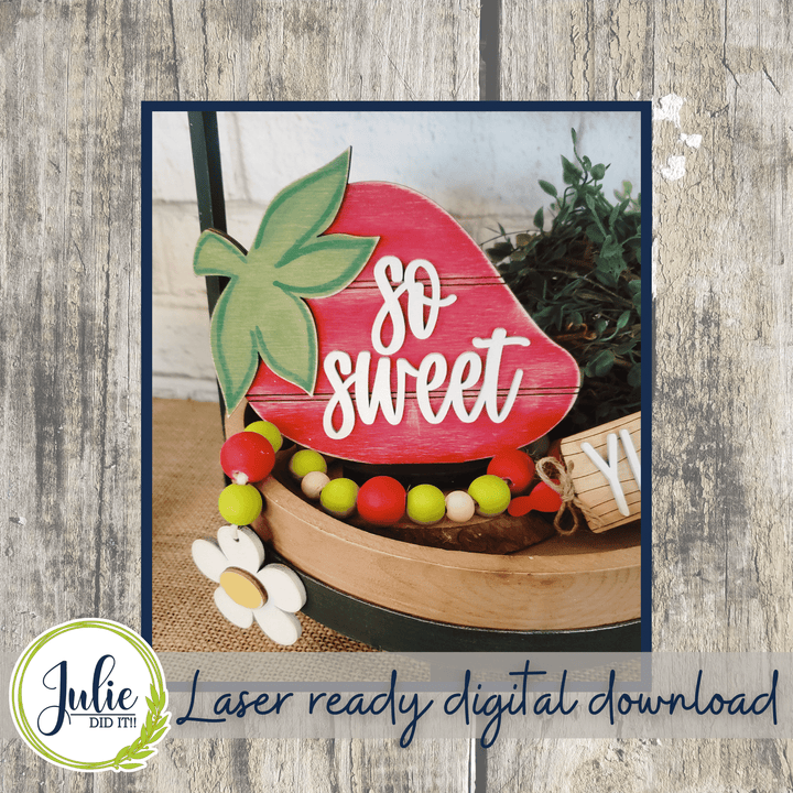 Julie Did It Studios Strawberry Tiered Tray - May 2022 Design Subscription
